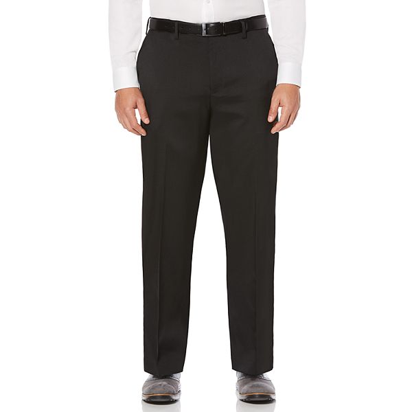 Men's Savane Straight-Fit Crosshatch Stretch Flat-Front Dress Pants