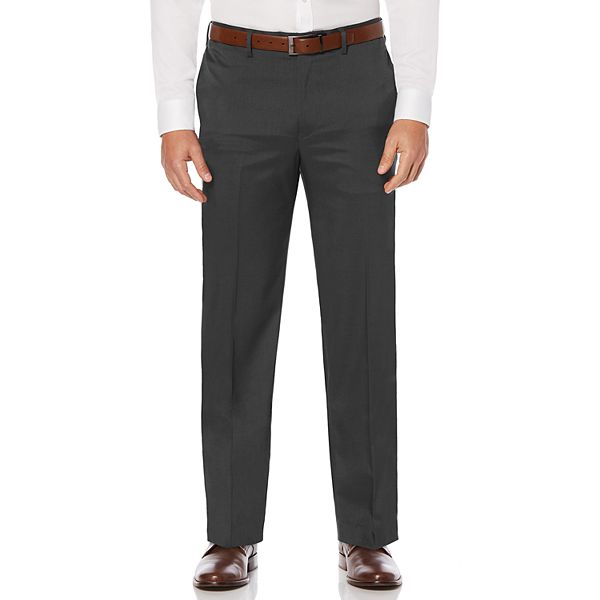 Men's Savane StraightFit Crosshatch Stretch FlatFront Dress Pants