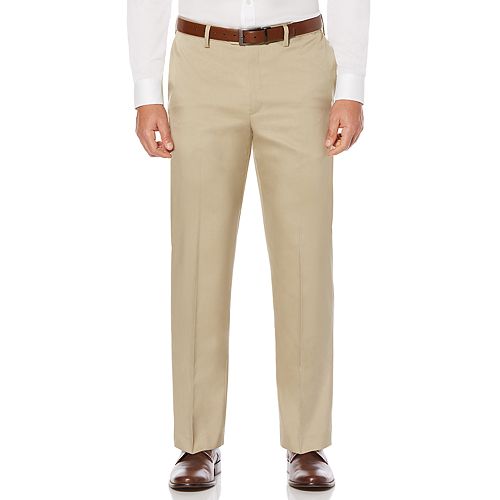 Men's Savane Straight-Fit Crosshatch Stretch Flat-Front Dress Pants