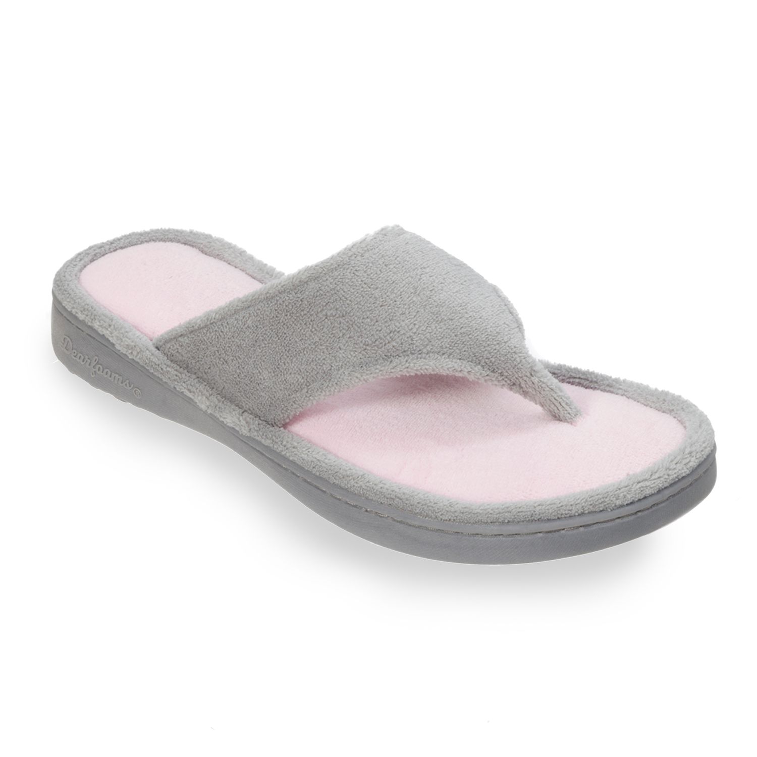 dearfoams women's terry thong slippers