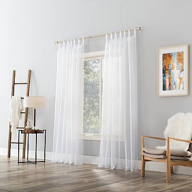 No 918 1-Panel Emily Sheer Voile Tab Top Window Curtain