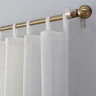 No 918 1-Panel Emily Sheer Voile Tab Top Window Curtain