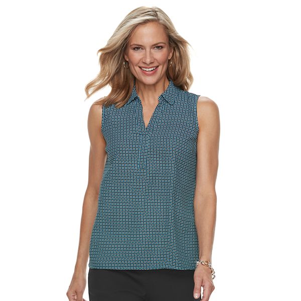 Women's Dana Buchman Sleeveless Splitneck Top