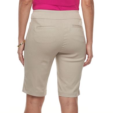 Women's Dana Buchman Midrise 11-in. Pull-On Bermuda Shorts
