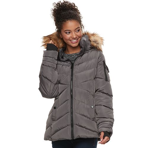 Juniors' Short Puffer Jacket