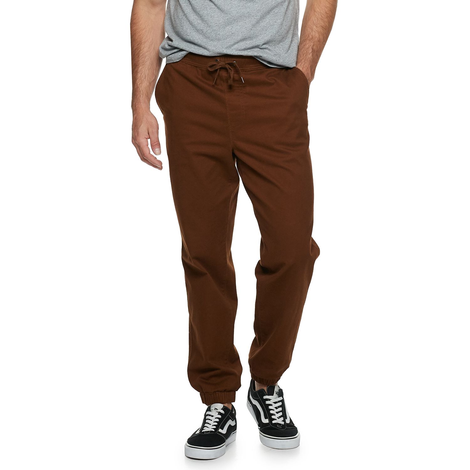 kohls mens khaki joggers