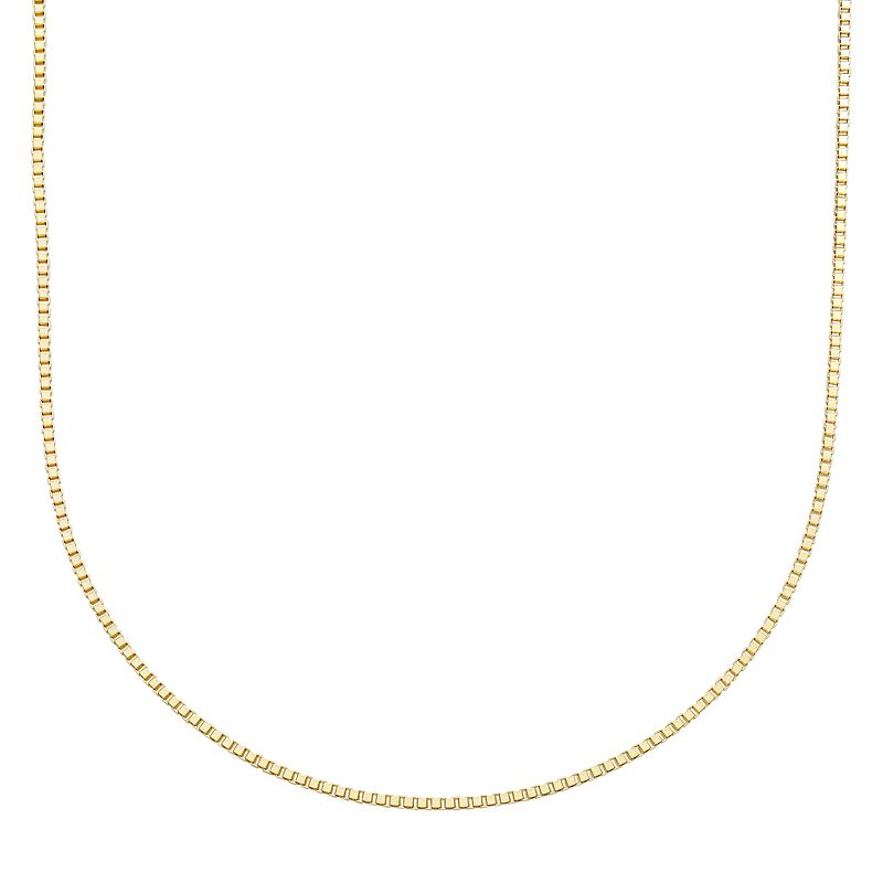 Primavera 24k Gold Over Silver Box Chain Necklace, Womens, Size: 24, Mu