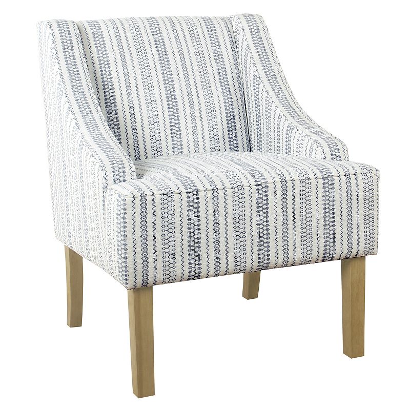 HomePop Swoop Arm Accent Chair, Blue, Furniture