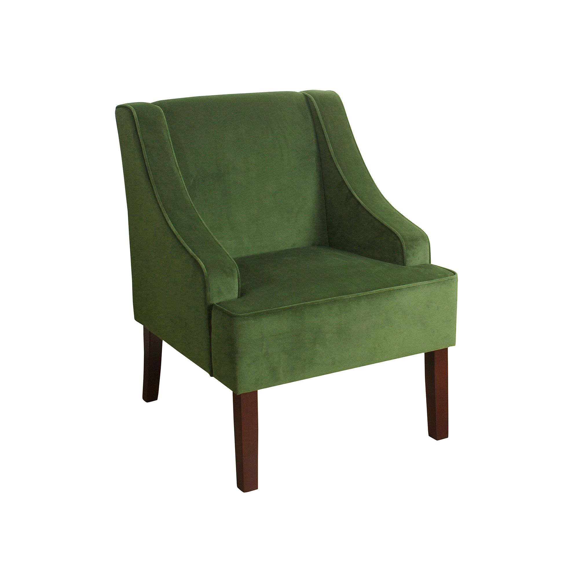 HomePop Swoop Arm Accent Chair, Green Green