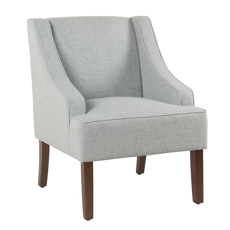 HomePop Swoop Arm Accent Chair, Blue, Furniture