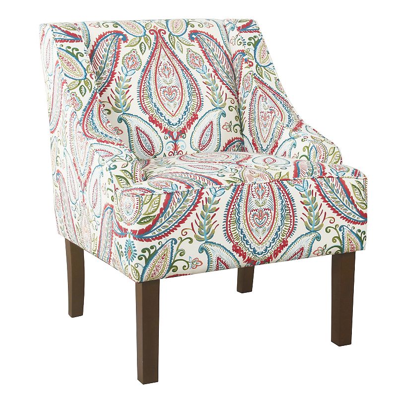 HomePop Swoop Arm Accent Chair, Multicolor