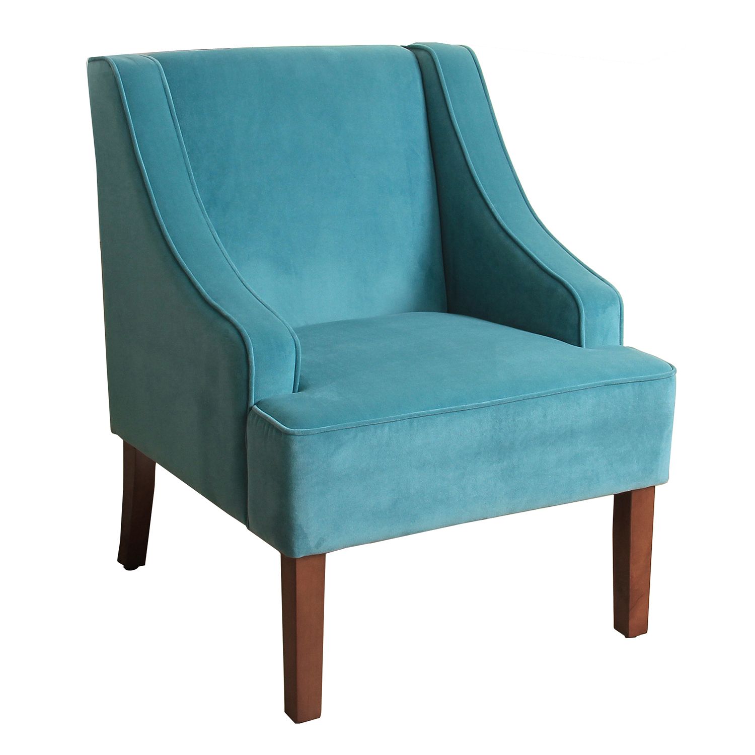 HomePop Swoop Arm Accent Chair   3266517 Peacock