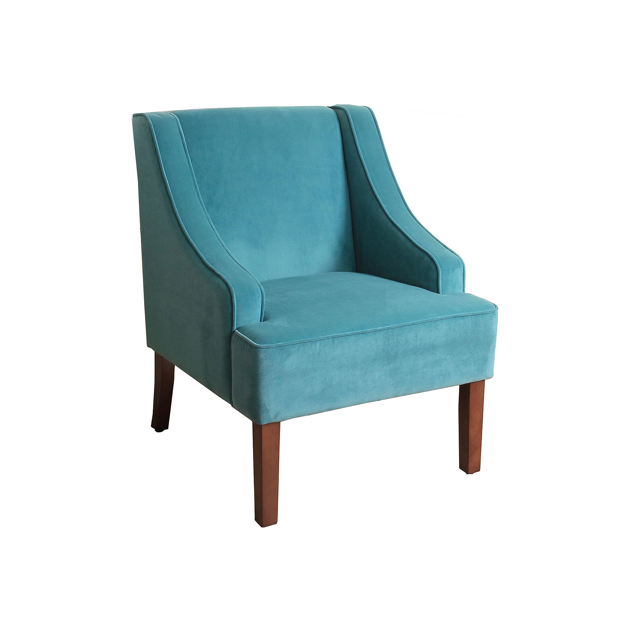 HomePop Swoop Arm Accent Chair, Peacock