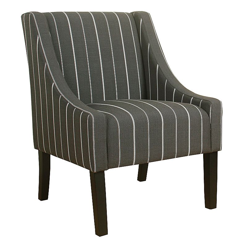 HomePop Modern Swoop Accent Chair, Grey