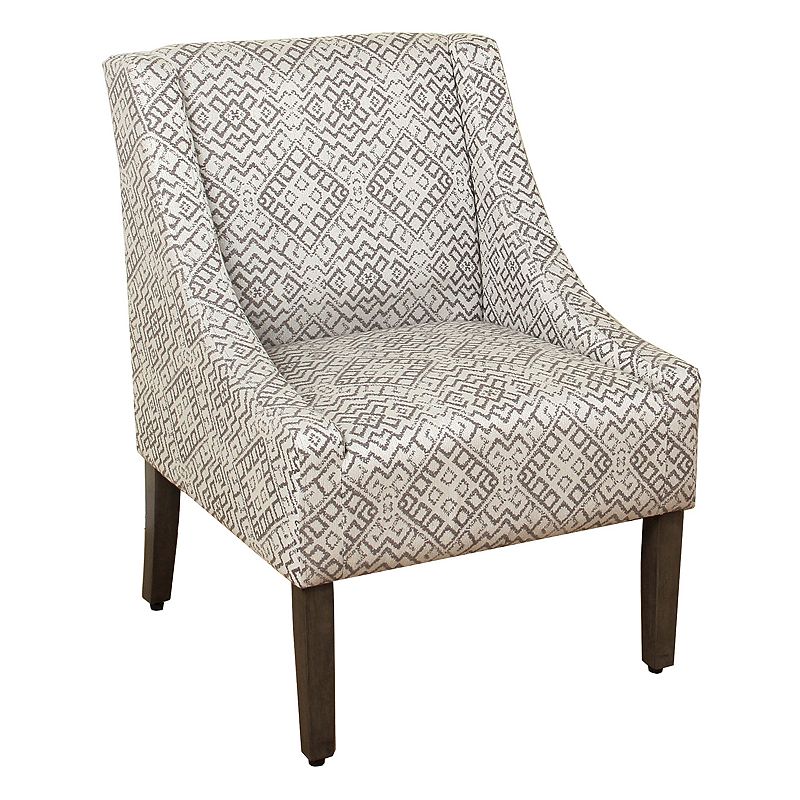 HomePop Modern Swoop Accent Chair, Grey