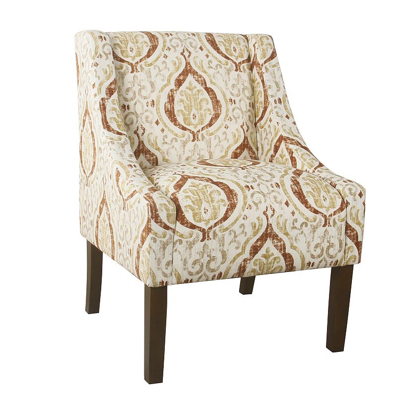 HomePop Modern Swoop Accent Chair, Orange