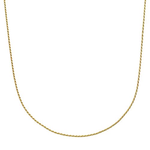 Primavera 24k Gold Over Silver Rope Chain Necklace