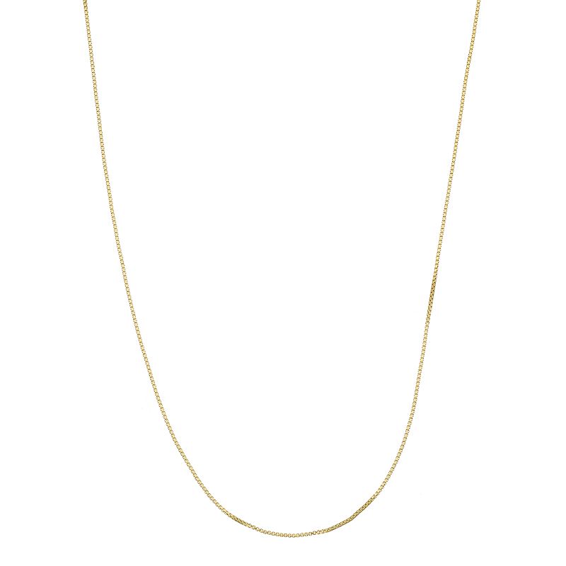 Primavera 24k Gold Over Silver Venetian Box Chain Necklace, Womens, Size: