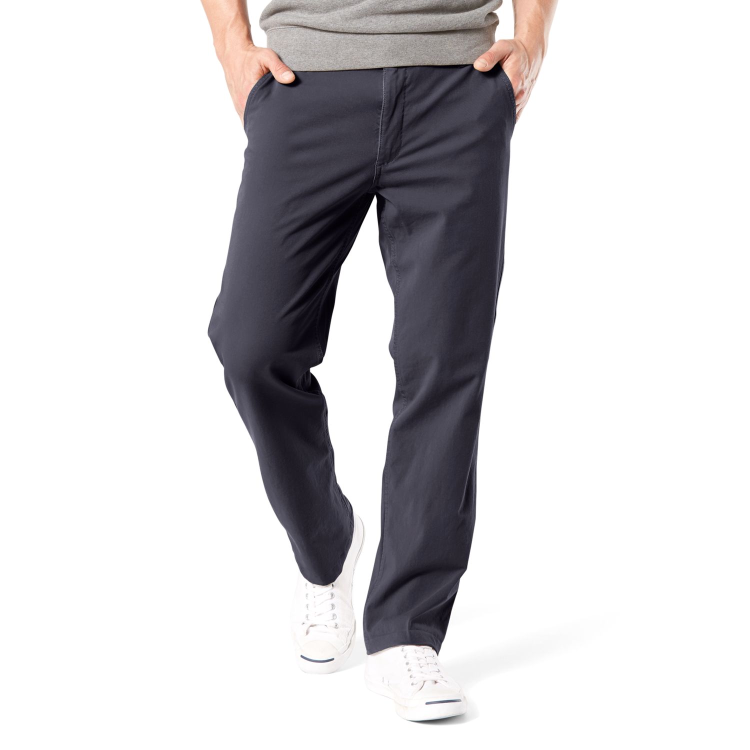 men's downtime slim tapered fit smart 360 flex khaki stretch pants