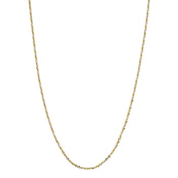 Primavera 24k Gold Over Silver Sparkle Chain Necklace