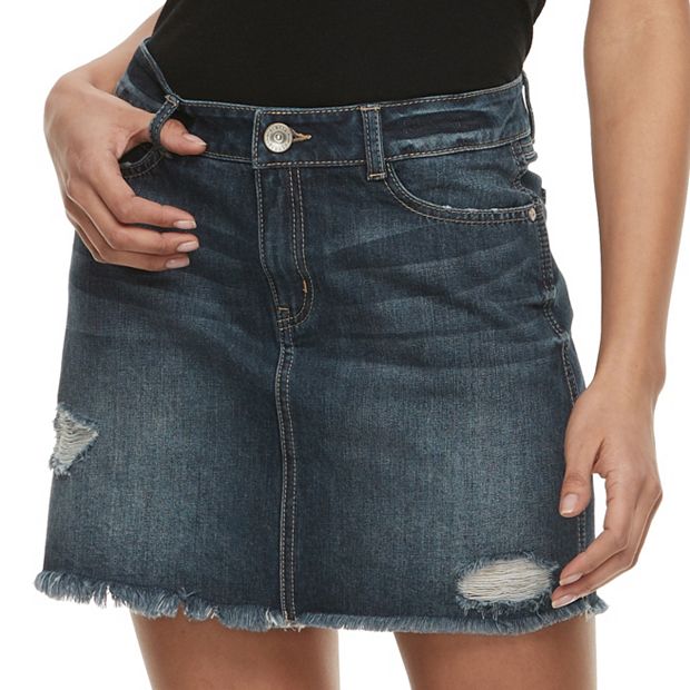 Juniors black best sale denim skirt