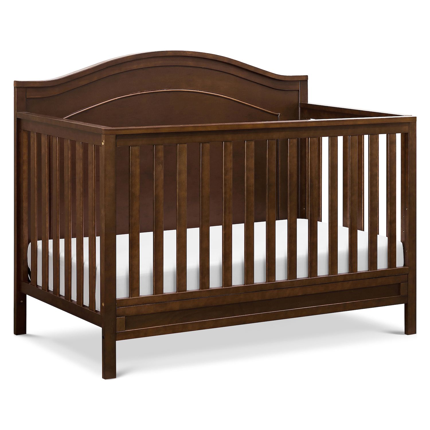 light brown baby crib