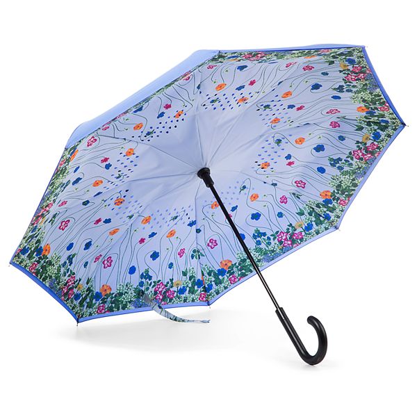 totes INbrella Automatic Inverted Umbrella - Flower Garden