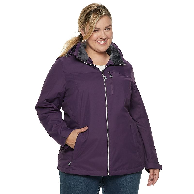 UPC 191152338926 product image for Plus Size ZeroXposur Myra Hooded Midweight Jacket, Women's, Size: 3XL, Med Purpl | upcitemdb.com