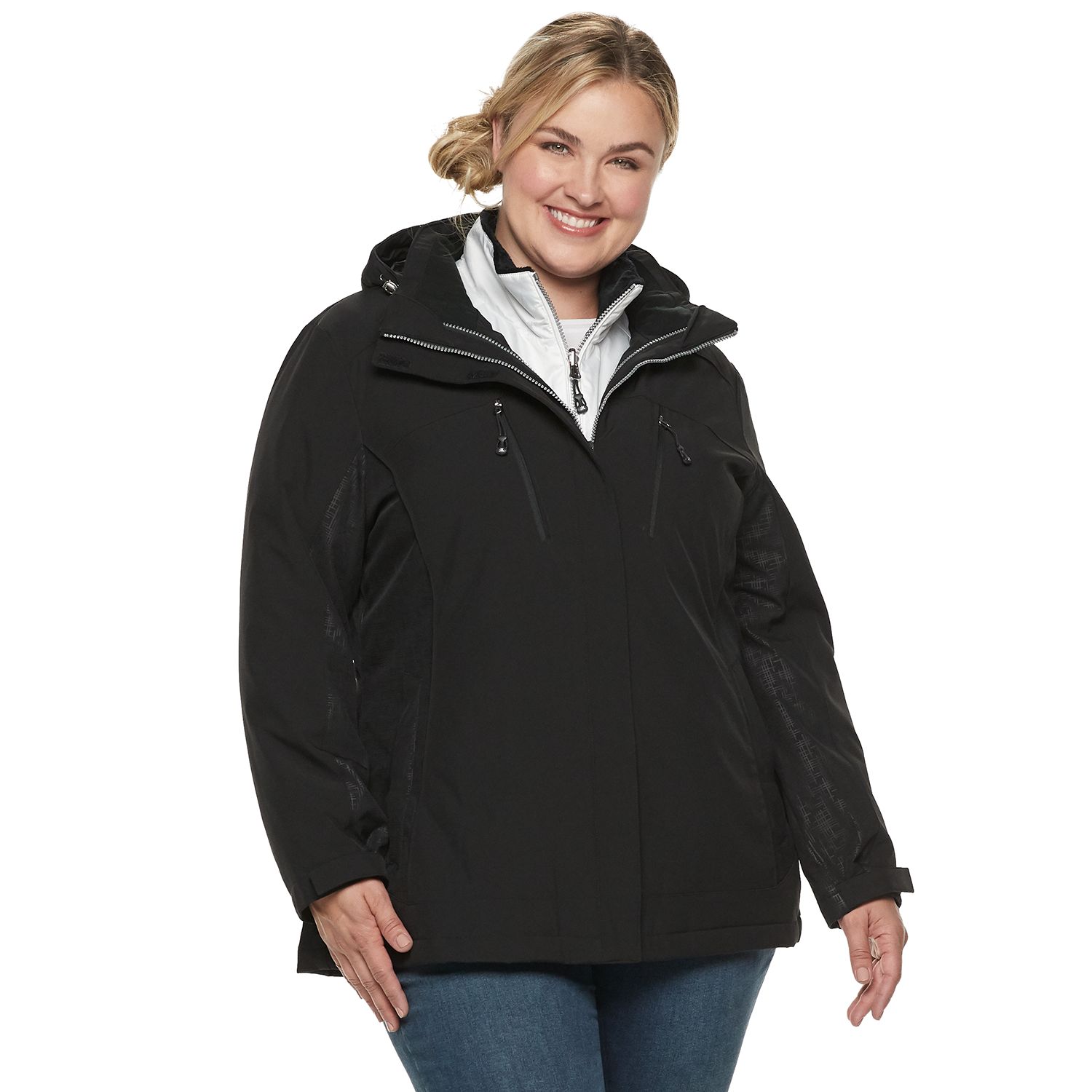 plus size 3 in 1 jacket