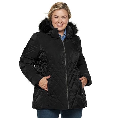 Plus Size ZeroXposur Gretchen Hooded Quilted Jacket