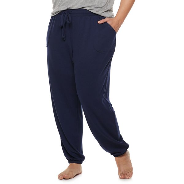 Plus Size Sonoma Goods For Life® French Terry Banded Bottom Sleep Pants
