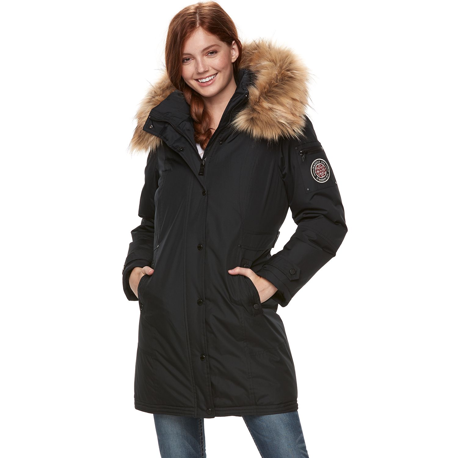 junior fur hood coat