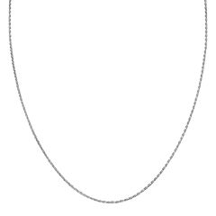 PRIMROSE Sterling Silver Rope Twist Chain Necklace