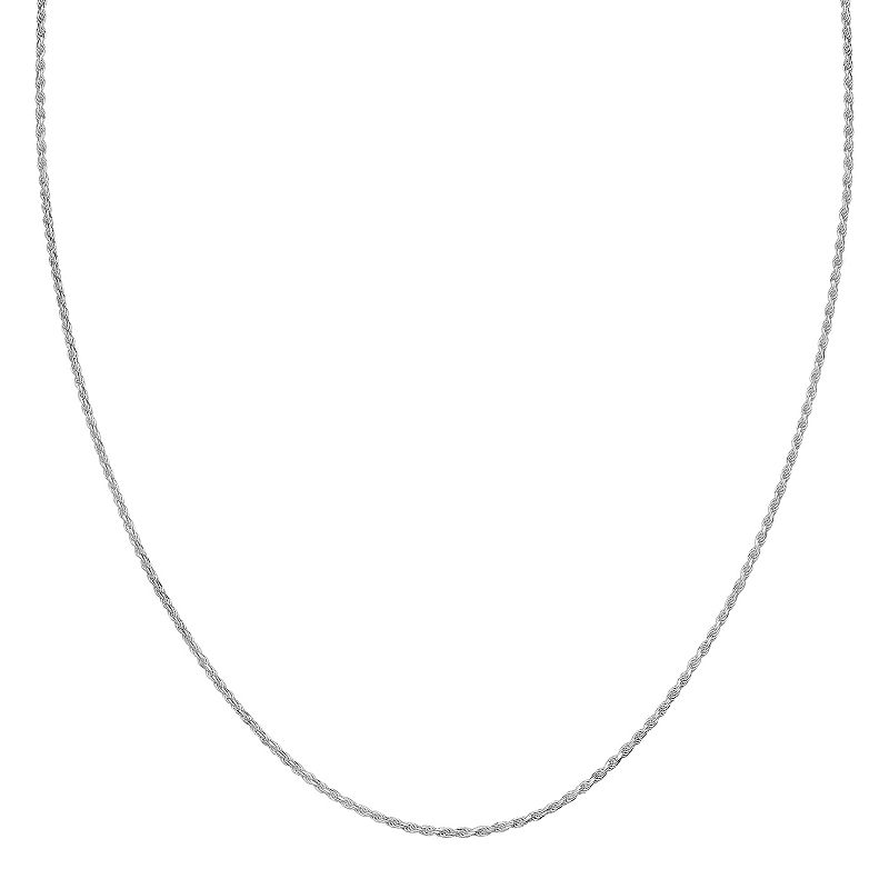 PRIMROSE Sterling Silver Rope Twist Chain Necklace, Womens, Size: 20, G