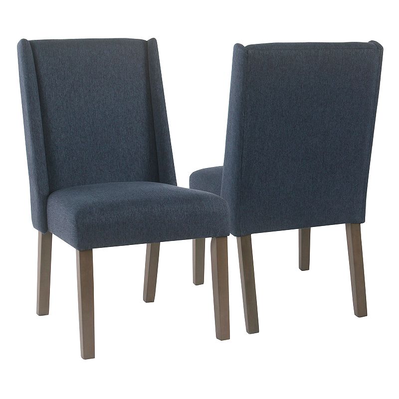 HomePop Dinah Modern Dining Chair 2-piece Set, Blue