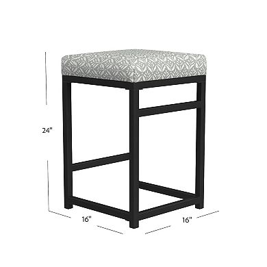 HomePop Open Back Metal Counter Stool