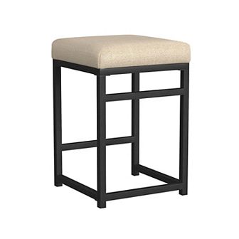 HomePop Open Back Metal Counter Stool