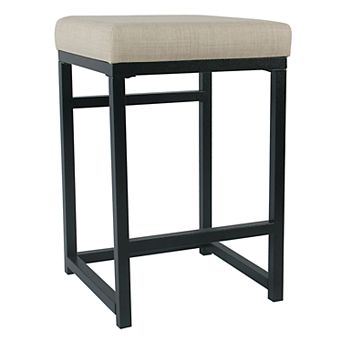 HomePop Open Back Metal Counter Stool
