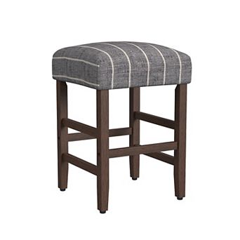 HomePop Square Plaid Counter Stool