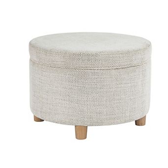 HomePop Round Storage Ottoman