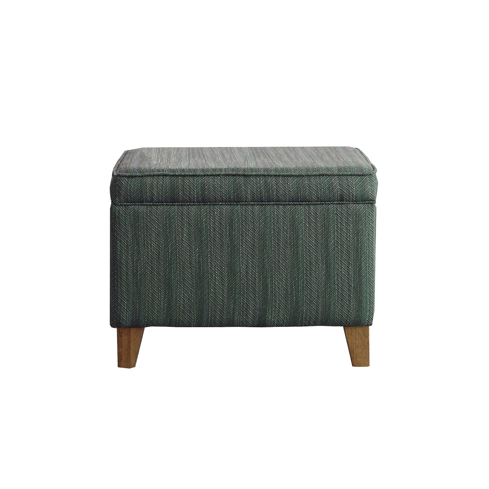 HomePop Medium Storage Ottoman, Blue