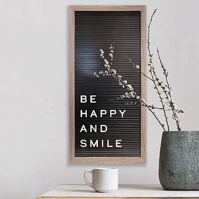 New View 20" x 10" Black Letter Board Wall Decor 190-piece Set