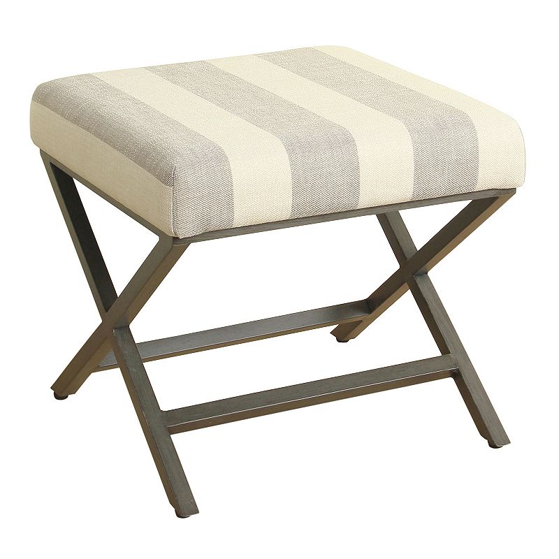 HomePop Padded Ottoman, Grey - 55800710 - Furniture Give any room a modern touch with this striped ott sku 55800710