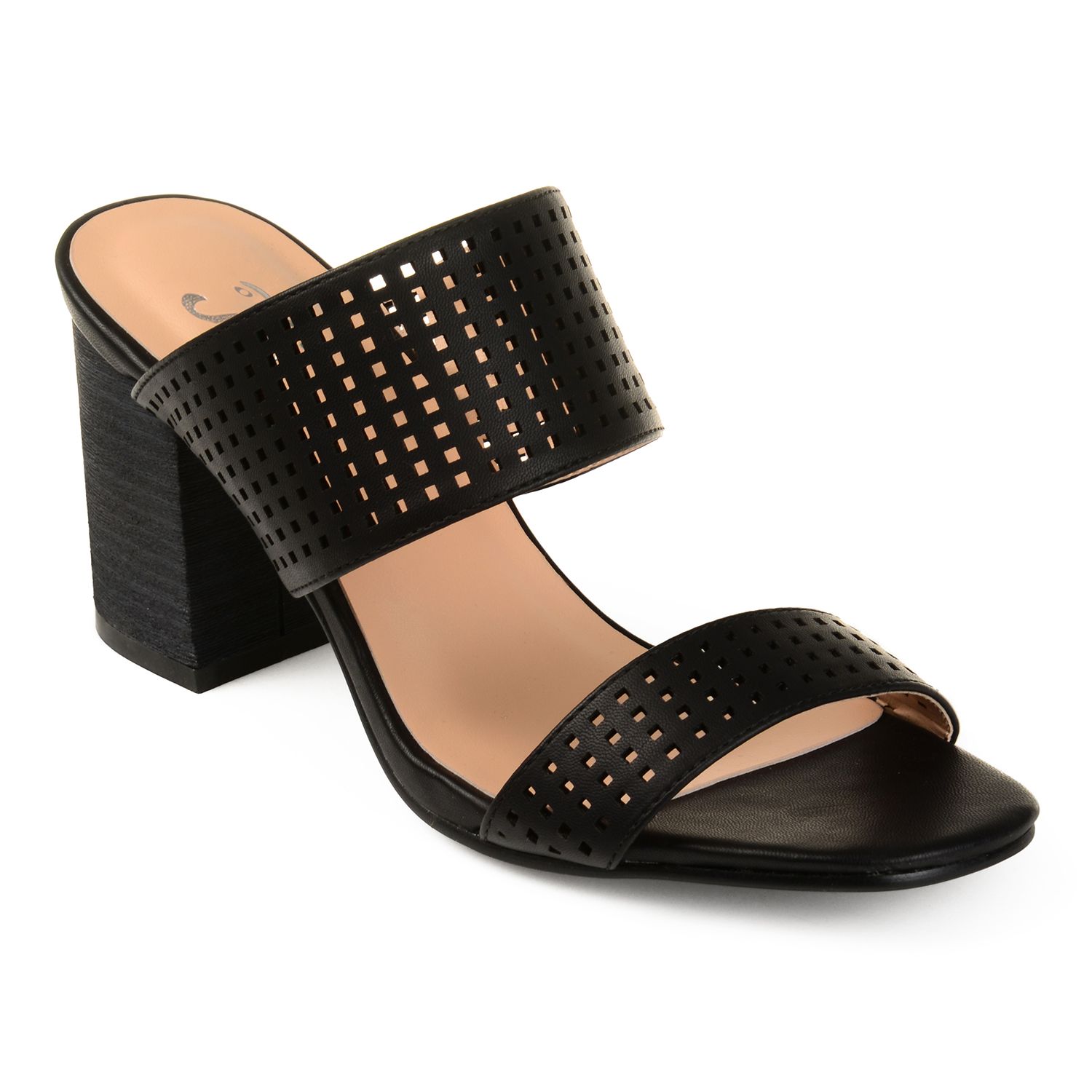 black high heel mules womens