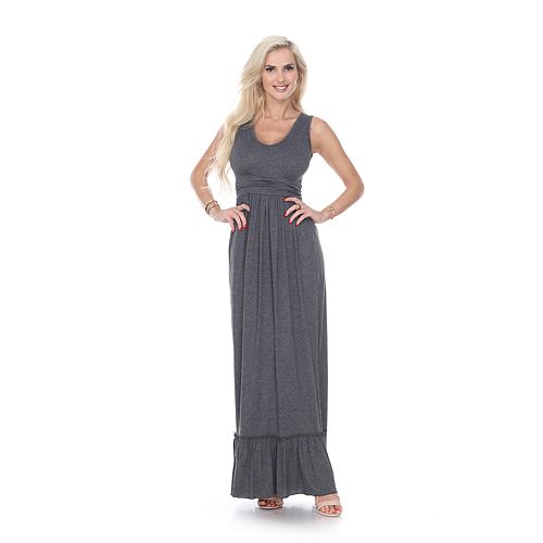 Women's White Mark Medine Shirred Maxi Dress