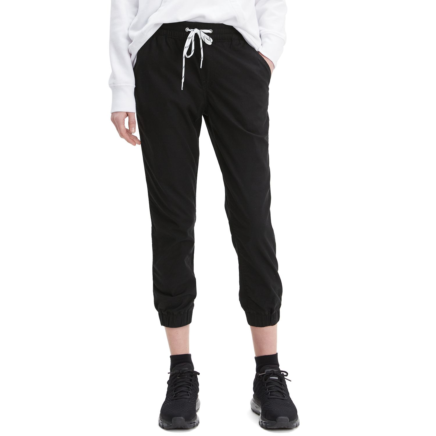 levi black joggers