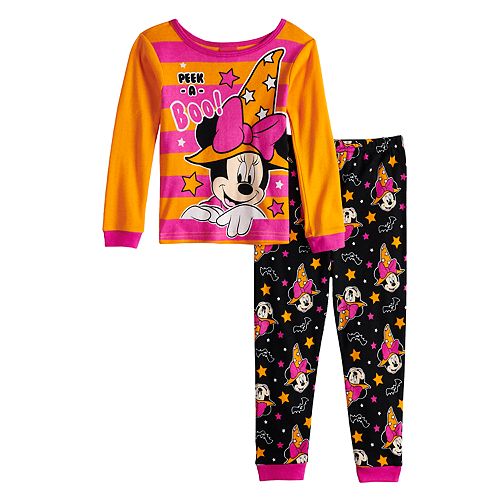 Minnie Mouse Pajamas 2-Piece Halloween Glow in The Dark PJ Set for Toddlers