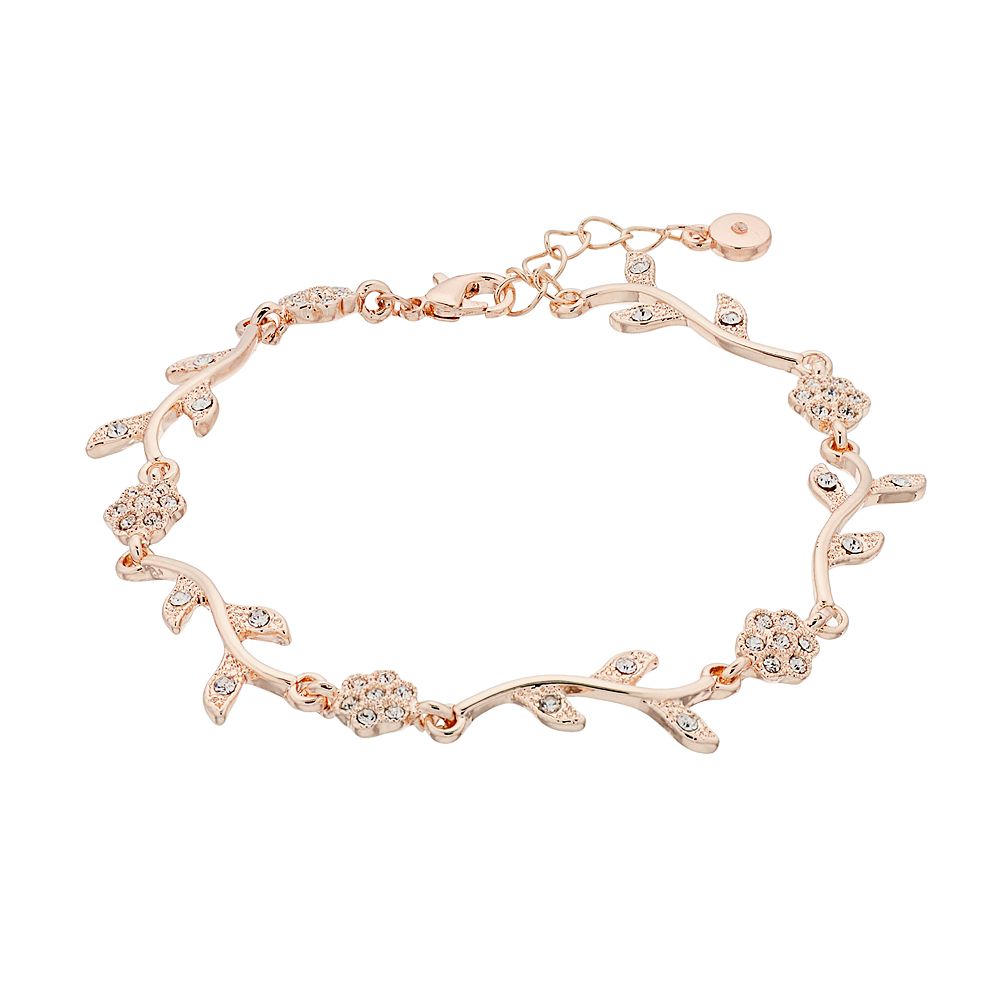 LC Lauren Conrad Rose Gold Vine & Flower Bracelet display picture 3