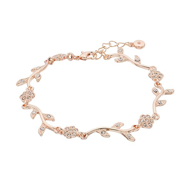 LC Lauren Conrad Rose Gold Vine & Flower Bracelet