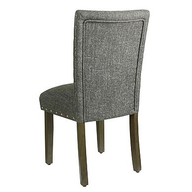 HomePop Classic Nailhead Parsons Dining Chair 2-piece Set
